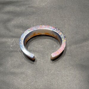 Glittery Multicolor Cuff Bracelet (handmade)